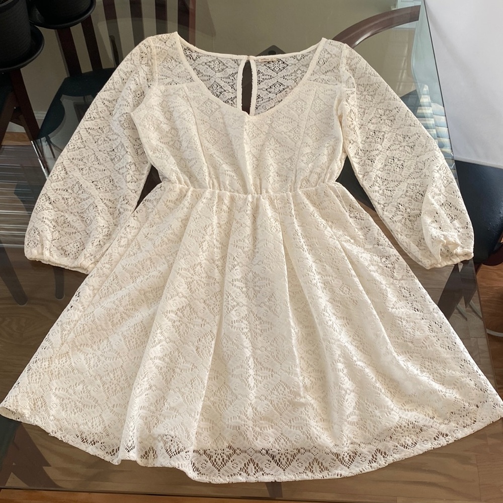 Hollister white lace dress